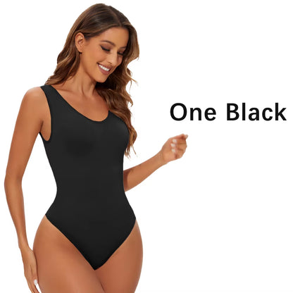 Shapewear Bodysuit Thong Fajas Body Shaper for Women Seamless Light Tummy Control Slimming Flat Belly Underwear Open Crotch